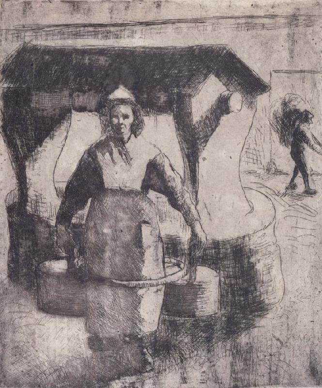 Camille Pissarro Peasant Spain oil painting art